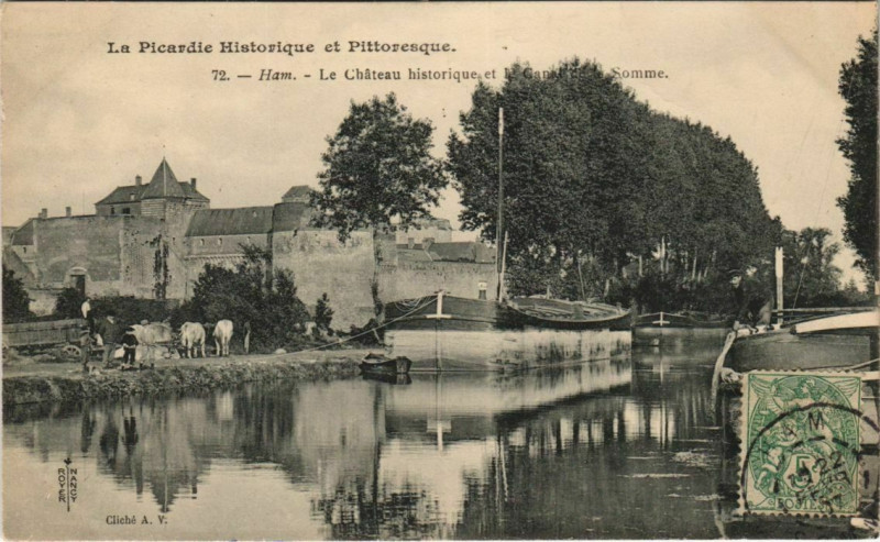 Carte postale ancienne Ham Le Chateau à Ham