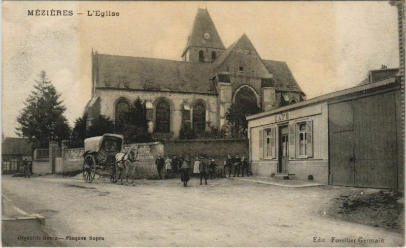 Carte postale ancienne Mezieres Eglise