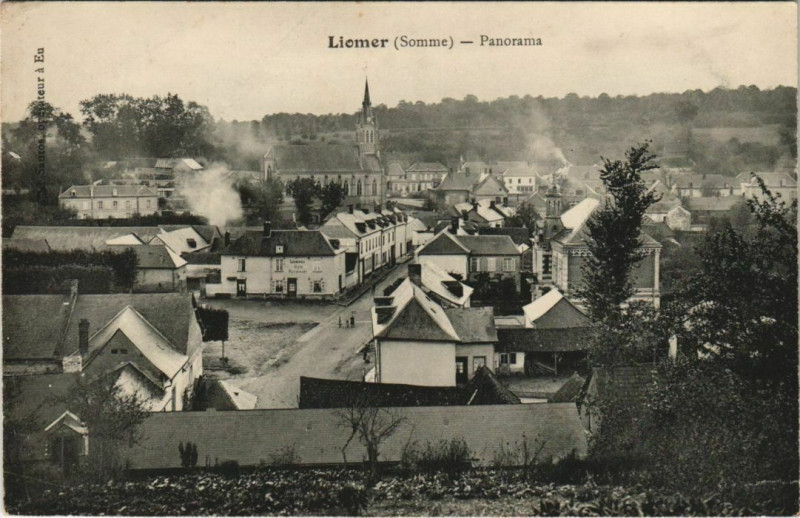 Carte postale ancienne Liomer Panorama à Liomer