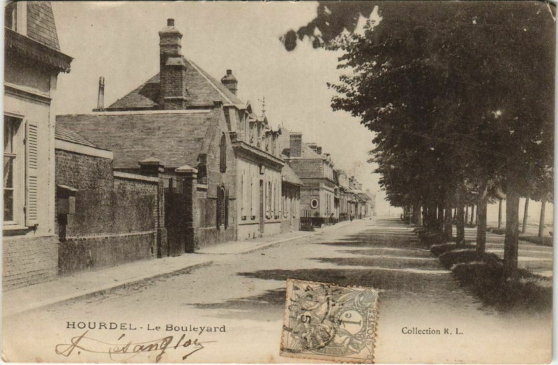 Carte postale ancienne Hourdel Le Boulevard