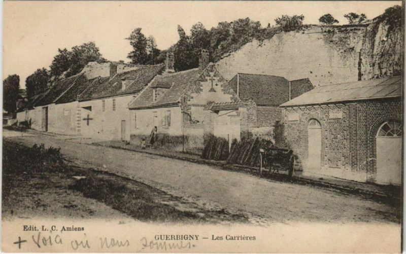 Carte postale ancienne Guerbigny Les Carrieres à Guerbigny