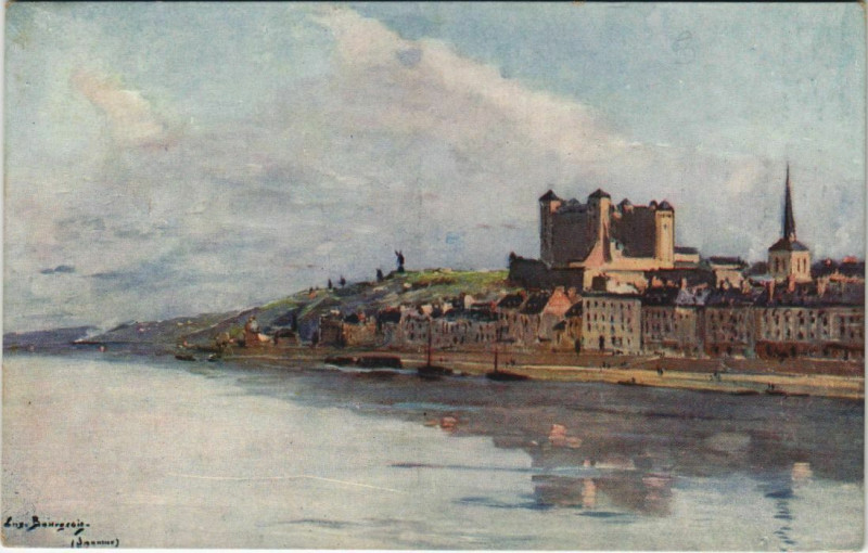 Carte postale ancienne Saumur Bords de la Loire France à Saumur