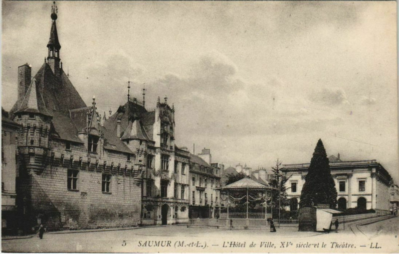 Carte postale ancienne Saumur Hotel de Ville France à Saumur