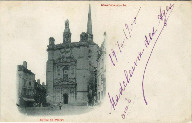 Carte postale ancienne Saumur Eglise Saint-Pierre France à Saumur