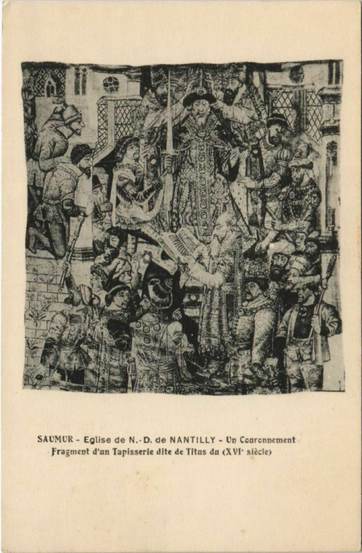 Carte postale ancienne Saumur Eglise N.-D. De Nantilly ,Tapisserie France à Saumur