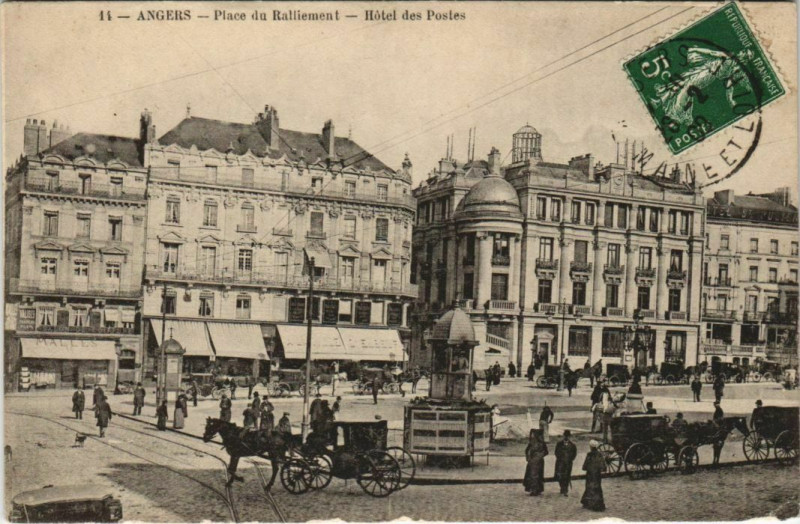 Carte postale ancienne Angers Place du Ralliement France à Angers