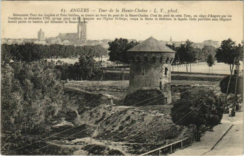 Carte postale ancienne Angers Tour de la Haute Chaine France à Angers