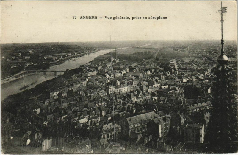 Carte postale ancienne Angers vue generale France à Angers