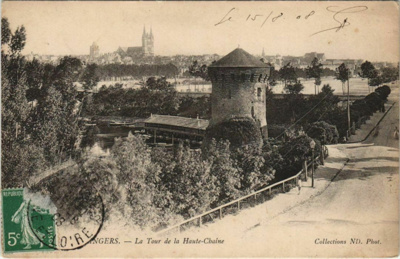 Carte postale ancienne Angers Tour de la Haute Chaine France à Angers