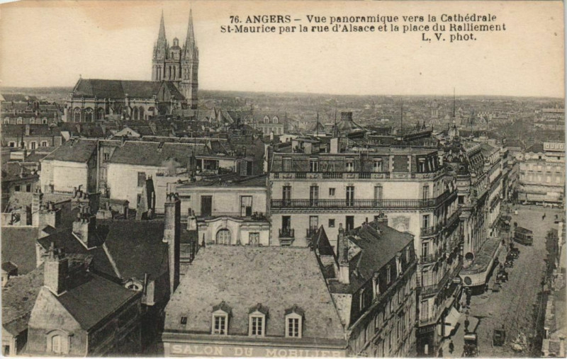 Carte postale ancienne Angers vue panoramique France à Angers