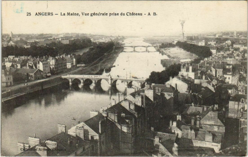 Carte postale ancienne Angers La Maine France à Angers