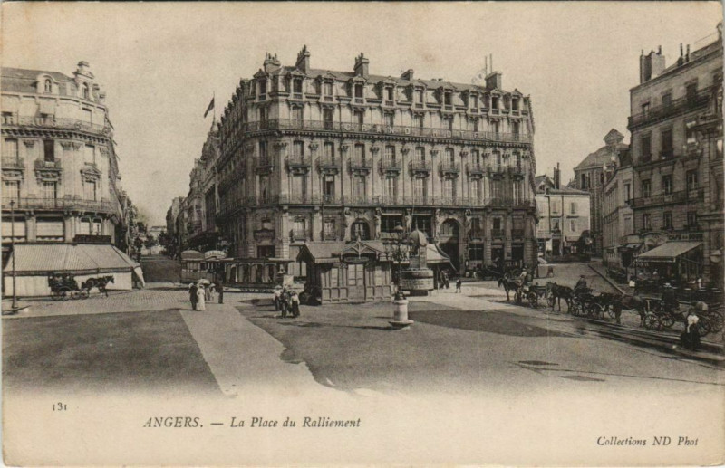 Carte postale ancienne Angers Place du Ralliement France à Angers