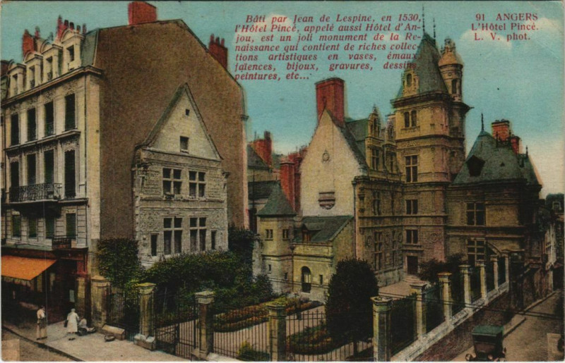 Carte postale ancienne Angers Hotel Pince France à Angers