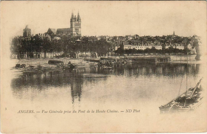 Carte postale ancienne Angers vue generale France à Angers