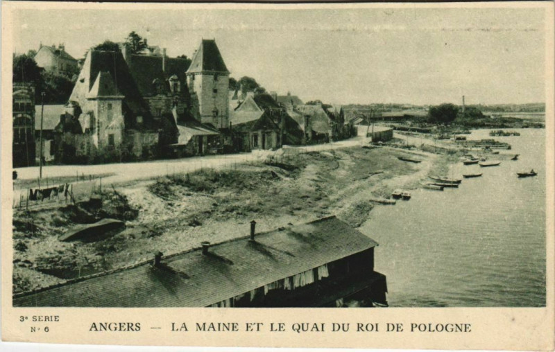 Carte postale ancienne Angers La Maine et le Quai du Roi de Pologne France à Angers
