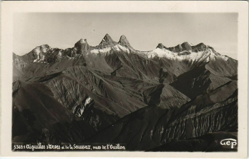 Carte postale ancienne Aiguilles et de la Saussaz France