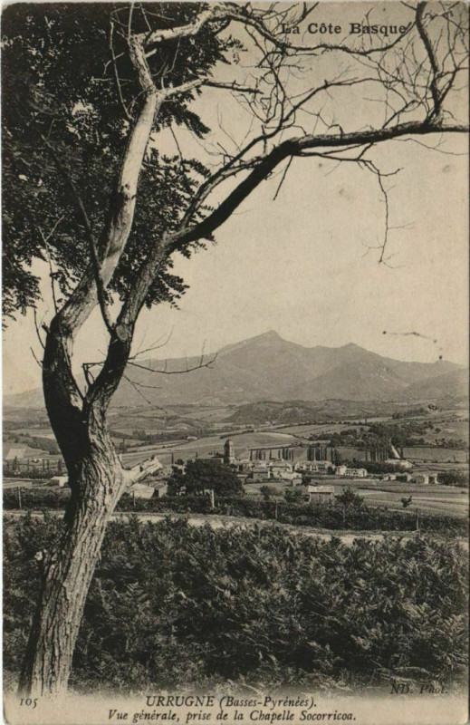 Carte postale ancienne Urrugne Vue Generale France à Urrugne