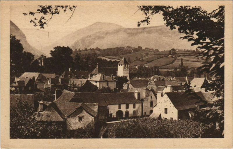 Carte postale ancienne Arette Vue Generale France à Arette