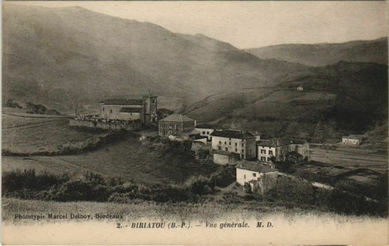 Carte postale ancienne Biriatou Vue Generale France à Biriatou
