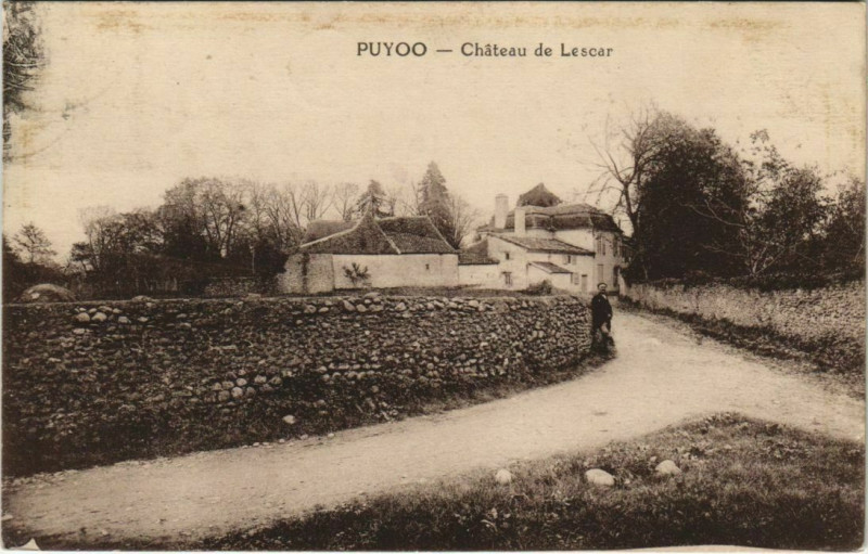 Carte postale ancienne Puyoo Chateau de Lescar France à Lescar