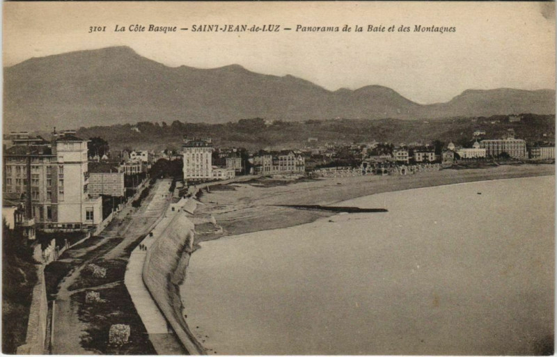 Carte postale ancienne Saint Jean de Luz Panorama de la Baie France à Saint-Jean-de-Luz