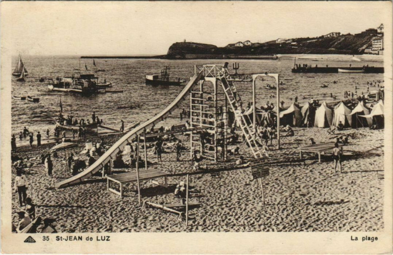 Carte postale ancienne Saint Jean de Luz La Plage France à Saint-Jean-de-Luz