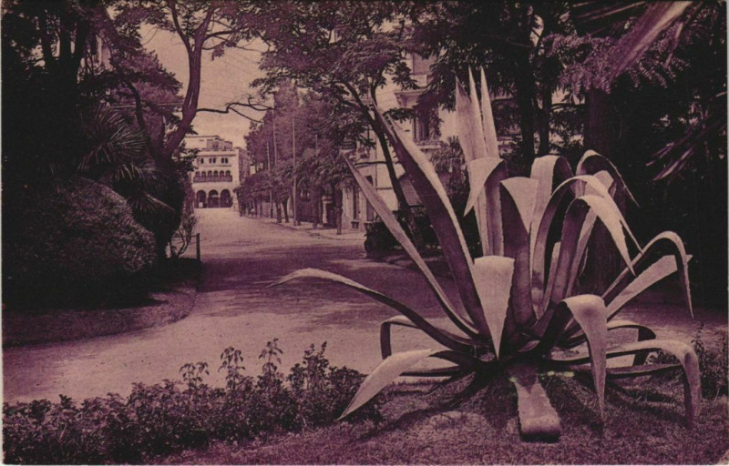 Carte postale ancienne Hendaye Le Jardin Public et le Casino France à Hendaye