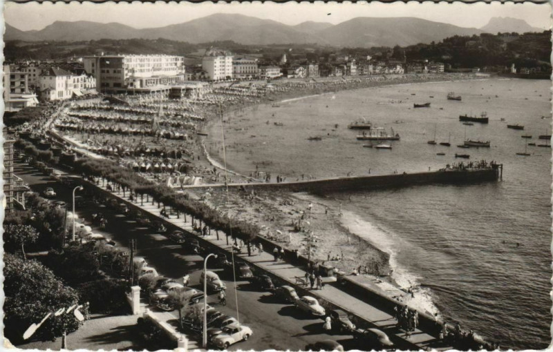 Carte postale ancienne Saint Jean de Luz La Plage, la Rhune France à Saint-Jean-de-Luz