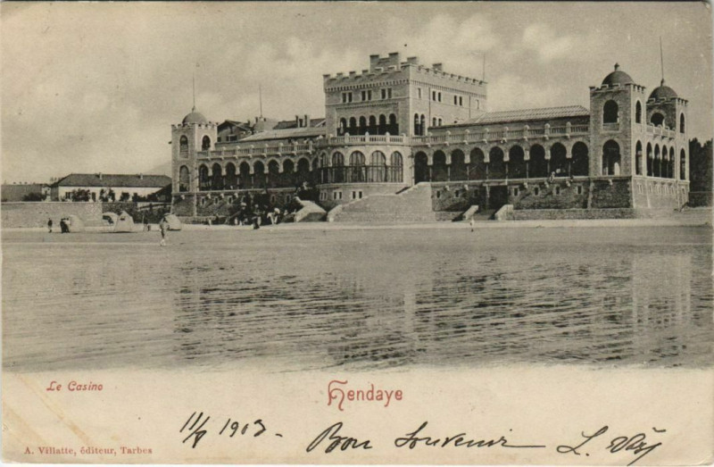 Carte postale ancienne Hendaye Le Casino France à Hendaye