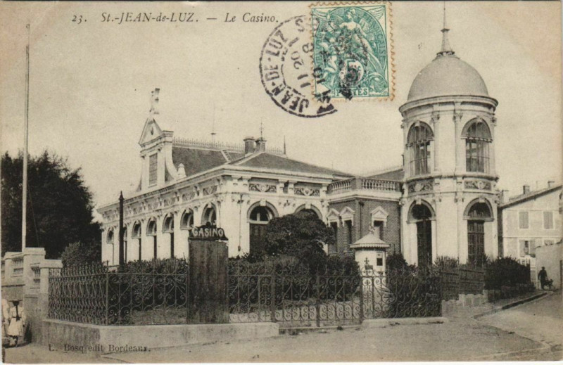 Carte postale ancienne Saint Jean de Luz Le Casino France à Saint-Jean-de-Luz