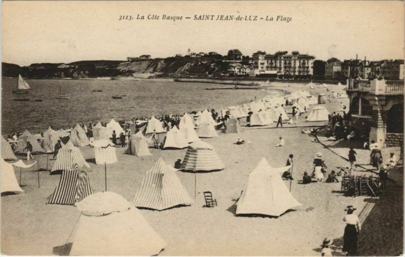 Carte postale ancienne Saint Jean de Luz La Plage France à Saint-Jean-de-Luz