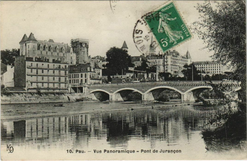 Carte postale ancienne Pau Vue Panoramique France à Pau
