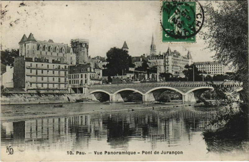 Carte postale ancienne Pau Vue Panoramique France à Pau