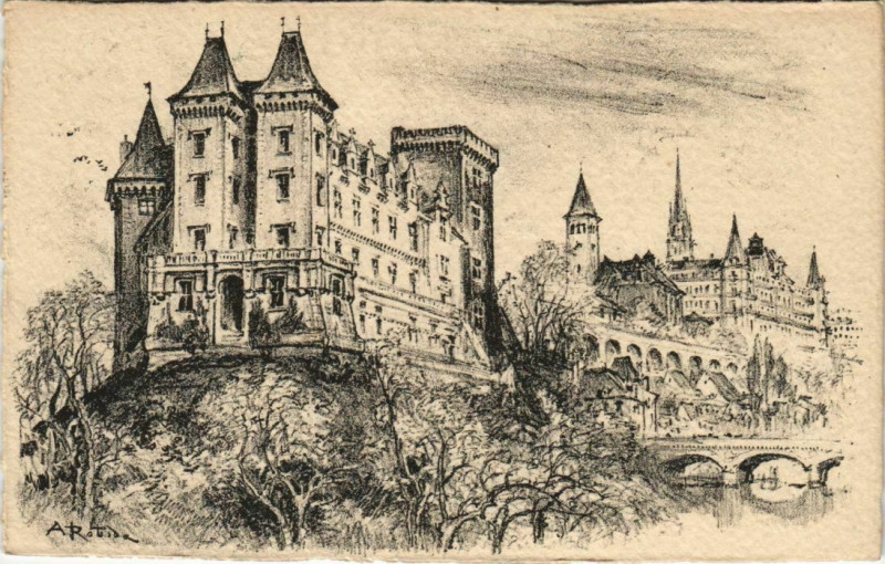Carte postale ancienne Pau Chateau France à Pau
