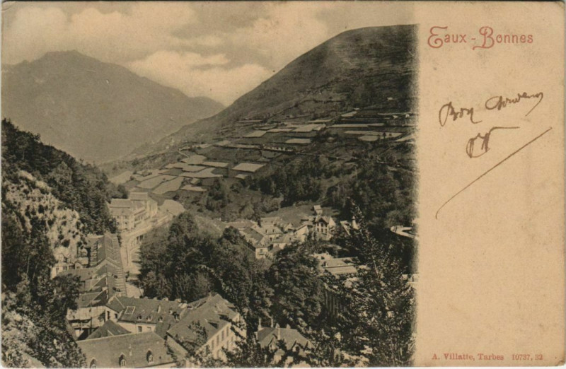 Carte postale ancienne Eaux Bonnes Souvenir France à Eaux-Bonnes