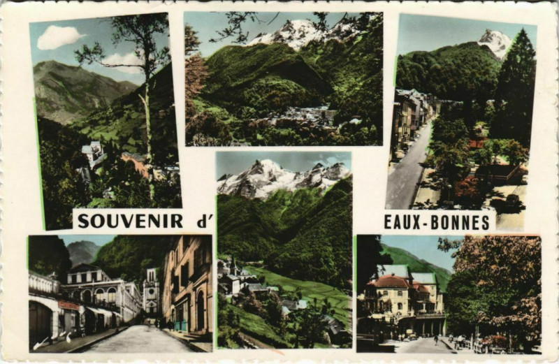 Carte postale ancienne Eaux Bonnes Souvenir France à Eaux-Bonnes