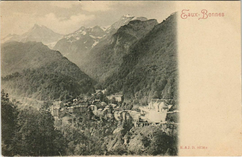 Carte postale ancienne Eaux Bonnes Vue Generale France à Eaux-Bonnes