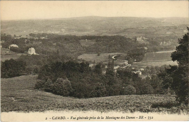 Carte postale ancienne Cambo les Bains Vue Generale prise de la Montagne France à Cambo-les-Bains
