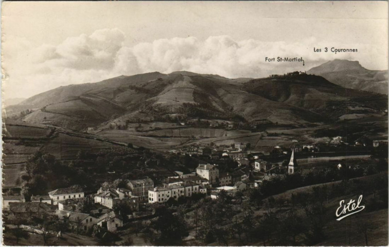 Carte postale ancienne Behobie Vue Generale France