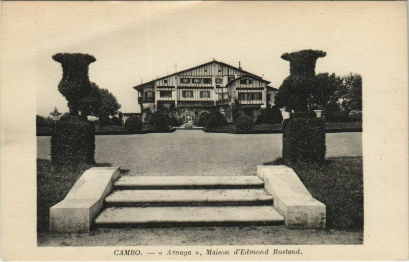 Carte postale ancienne Cambo les Bains Arnaga Maison d'Edmond Rostand France à Cambo-les-Bains