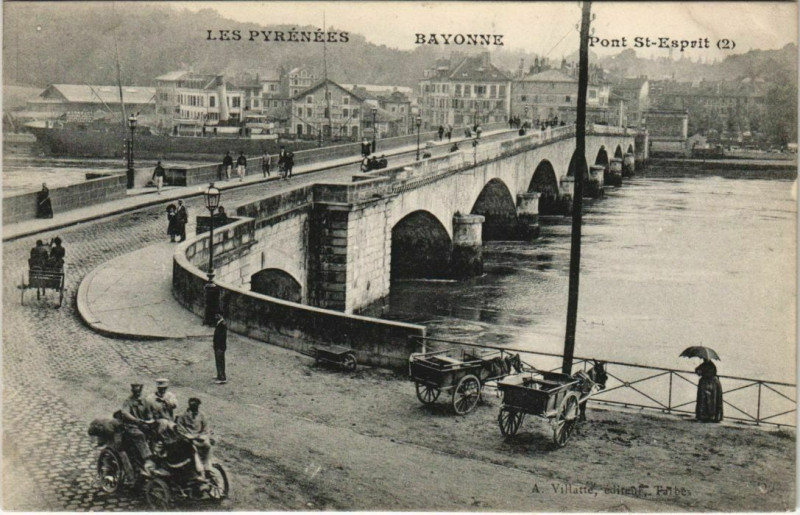 Carte postale ancienne Bayonne Pont St.Esprit France à Bayonne