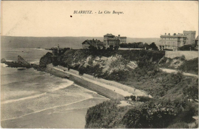 Carte postale ancienne Biarritz Cotes des Basques France à Biarritz