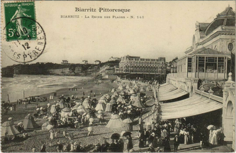 Carte postale ancienne Biarritz La Reine des Plages France à Biarritz