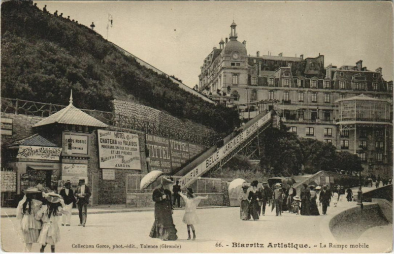 Carte postale ancienne Biarritz La Rampe mobile France à Biarritz
