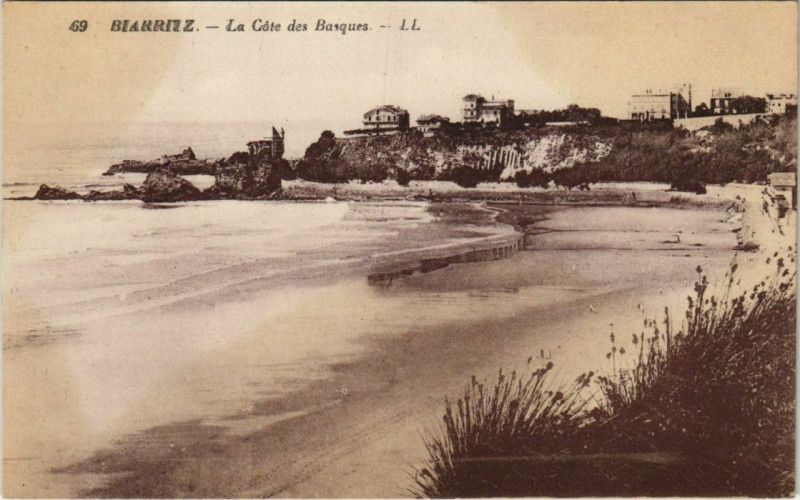 Carte postale ancienne Biarritz Cotes des Basques France à Biarritz