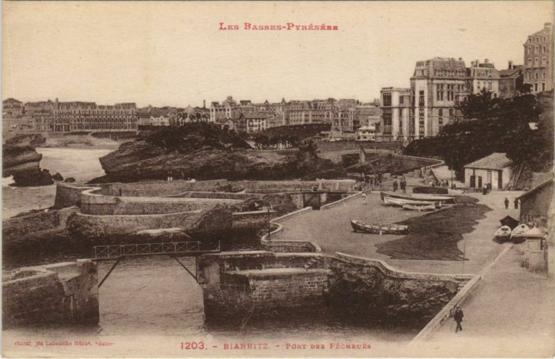 Carte postale ancienne Biarritz Port des Pecheurs France à Biarritz
