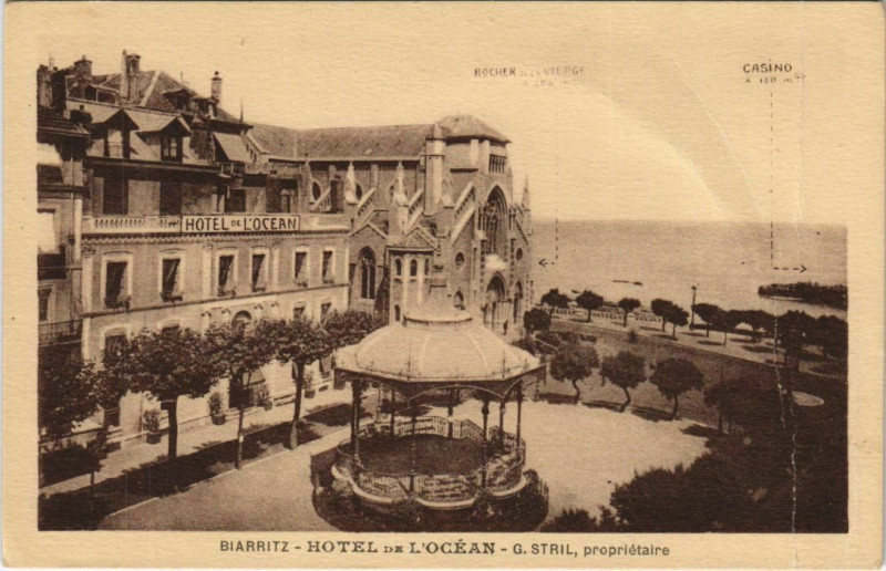 Carte postale ancienne Biarritz Hotel de l'Ocean France à Biarritz