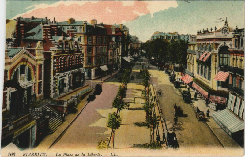Carte postale ancienne Biarritz Place de la Liberte France à Biarritz