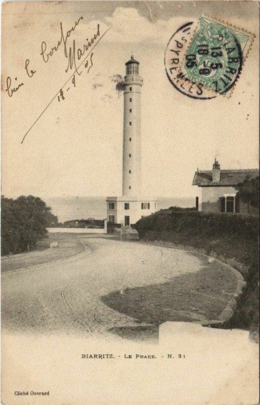 Carte postale ancienne Biarritz Le Phare France à Biarritz