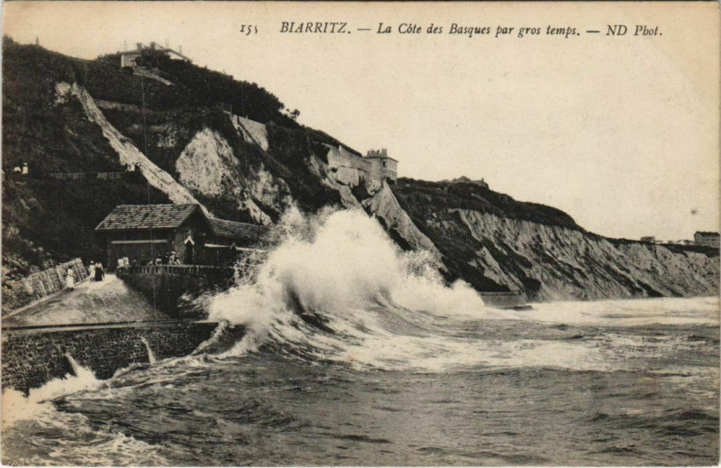 Carte postale ancienne Biarritz Cotes des Basques France à Biarritz